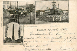 Denain * CPA 1899 !!!!!!!!! * Thème Mine Mines Mineurs Fosse Puits - Denain