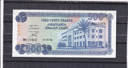 Burundi 500 Fr 1988 Unc - Other - Africa