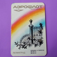К08_059  Soviet Pocket Calendar / USSR / Aeroflot / Aviation / Airline /  Leningrad / 1988 - Formato Piccolo : 1981-90