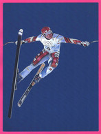 Grande Photo 34,3 X 26 Cm - HERMANN MAIER - JO De Nagano Fevrier 1998 JAPON - Chute Descente Olympique - CARL YARBOURGH - Otros & Sin Clasificación