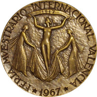 ESPAÑA. MEDALLA FERIA MUESTRARIO INTERNACIONAL DE VALENCIA. 1.967. BRONCE. CON ESTUCHE. ESPAGNE. SPAIN MEDAL - Professionnels/De Société