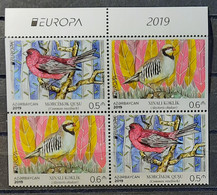 2019 - Azerbaijan - MNH As Scan - Europa - National Birds - 4 Stamps From Booklet - Azerbaijan