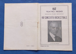 0581 "TEATRO REGIO-VIII° CONCERTO ORCHESTRALE - 28 NOVEMBRE 1928 - VICTOR DE SABATA" PROGRAMMA DEL CONCERTO - Programmi