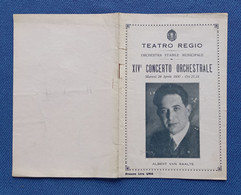 0584 "TEATRO REGIO - XIV° CONCERTO ORCHESTRALE - 29 APRILE 1930 - ALBERT VAN RAALTE" PROGRAMMA DEL CONCERTO - Programmi