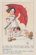 Mich Artist Signed Image, 'Fred You Don't Know How To Behave In Front Of Ladies' C1910s/20s Vintage Postcard - Mich