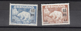 Dänemark Grönland **  37-38 Eisbär Mit Aufdruck    1956 - Neufs