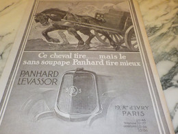 ANCIENNE PUBLICITE SANS SOUPAPE PANHARD LEVASSOR 1920 - Cars