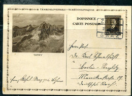 Slovakia Postal Stationary Card Cancel 28.3.1934 Tatry 11263 - Cartoline Postali