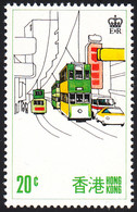 Hong Kong 1977 MNH Sc #338 20c Streetcars - Unused Stamps