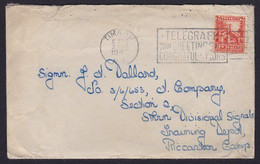 NZ SIGNALS 1942 WWII LETTER WRITTEN ON BACK OF TIMARU COUNCIL AGENDA 2d WHARE SOLO FRANKING - Storia Postale