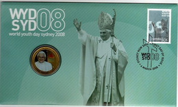 Australia -Postal Numismatic Cover  2008 World Youth Day  $ 1.00 Coin, - Otros – Oceanía