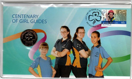 Australia -Postal Numismatic Cover  2010 Centenary Of Girl Guides.$ 1.00 Coin - Andere - Oceanië