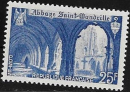 N° 842   FRANCE  -  NEUF  -  ABBAYE DE ST WANDRILLE  - 1949 - Ongebruikt