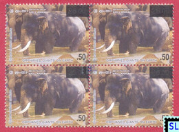 Sri Lanka Stamps 2007, Orphaned Giants On Earth, Elephants, Elephant, Fauna, Surcharge, MNH - Sri Lanka (Ceylan) (1948-...)