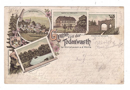 0-6080 SCHMALKALDEN - WERNSHAUSEN, Lithographie 1898, Gruss Von Der Todenwarth... Druckstelle - Schmalkalden