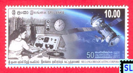 Sri Lanka Stamps 2017, Broadcasting Corporation, Satellite, Communication, Radio, Space, MNH - Sri Lanka (Ceylan) (1948-...)