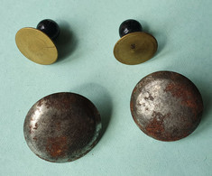 Lot De 2 Paires De Boutons De Manchette Anciens - Boutons De Col /de Manchettes