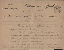 Colonie Guinée Française Télégramme Conakry 28 6 1898 Agence Havas Guerre Hispano Américaine Accident Londres Tamise - Covers & Documents