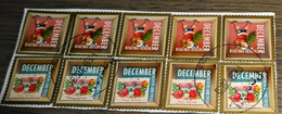 Nederland - NVPH - Uit V2778 - 2010 - Gebruikt Onafgeweekt - 5 X 2778 En 5 X 2785 - Decemberzegels - Used Stamps