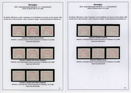 Norge Norwegen Norway ATM 1-5 / Brownish-red / Complete All Sets MNH / Frama Etiquetas Automatenmarken / RARE Stamps - Machine Labels [ATM]