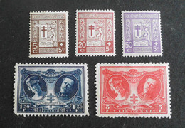 1926 : Cob 240*-244*  Antituberculeux :   (charnière D11 ) Voir Verso - Unused Stamps