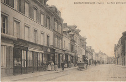 Bourgtheroulde  27  La Rue Principale Tres Animée-Voiture-Confection-Epicerie Et Café-T - Bourgtheroulde
