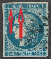 FRANCE Classique 1870: Le Y&T 45B, B Obl. GC 5005 (Alger), Variété "cadre N Brisé", Forte Cote - 1870 Uitgave Van Bordeaux