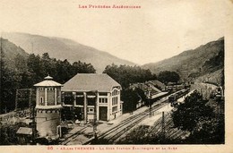 Ax Les Thermes * La Sous Station électrique Et La Gare * Ligne Chemin De Fer - Ax Les Thermes