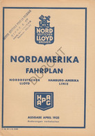 Navigation Norddeutscher Lloyd Nordamerika Fahrplan 1935 (V44) - World