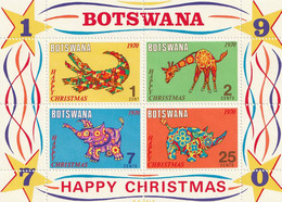 BOTSWANA - NOEL 1970, Animaux En Peluche - Y&T BF 4 + 4 Tb - Botswana (1966-...)