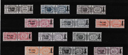 Italie, République Sociale , Série Complète Colis Postaux , émise En 1944 ** Cote 2250€ TRES RARE - Postpaketten