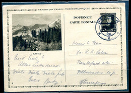 Slovakia Postal Stationary Card  With Picture Tatry To Frankfurt  11272 - Briefe U. Dokumente