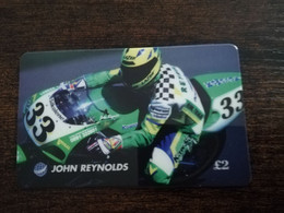 GREAT BRITAIN   2 POUND , JOHN REYNOLDS RACING MOTOR /SPORT CARS  PREPAID      **6111** - [10] Colecciones