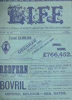 Life N°533 Général Boulanger - In The City - Mr Balfour And The Pope - In The Stalls - Tufts O' Turf 1889 - Sonstige & Ohne Zuordnung