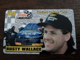 GREAT BRITAIN   25 UNITS   RUSTY WALLACE    PROMO CARD  MOTOR  /SPORT  PREPAID      **6114** - [10] Colecciones