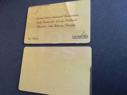 UNITED STATES  US TELECARD/ GALA DINER FOR LARRY BRILLIANT - GOLD  CARD/ HOLOGRA   LIMITED EDITION   MINT CARD ** 6117** - Sammlungen