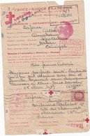 France Formulaire Croix Rouge De Dakar Sénégal Pour Miramas 1943 Via Lisbonne - Retour Via Vichy - Croce Rossa