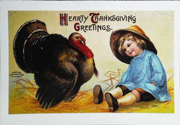 ► Hearly Thanksgiving Greetings Dinde Turkey - Giorno Del Ringraziamento