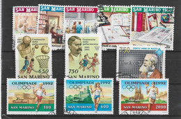 95717) SAN MARINO-LOTTO FRANCOBOLLI 1991-SERIE COMPLETE - USATE - Used Stamps