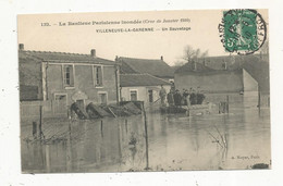 Cp , 92 ,  VILLENEUVE LA GARENNE , La Banlieue Parisienne Inondée,1910, Un Sauvetage - Villeneuve La Garenne