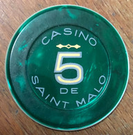 35 SAINT-MALO CASINO JETON DE 5 FRANCS N° 00667 CHIPS TOKENS COINS GAMING - Casino