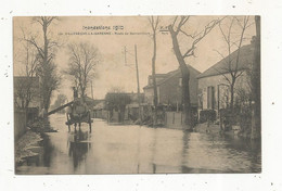 Cp , 92 ,  VILLENEUVE LA GARENNE , Inondation ,1910,  Route De GENNEVILLIERS ,vierge , Attelage - Villeneuve La Garenne