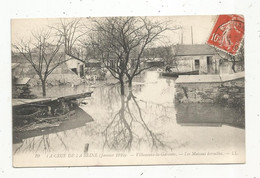 Cp , 92 ,  VILLENEUVE LA GARENNE , LA CRUE DE LA Seine ,1910,  Les Maisons écroulées , Voyagée 1910 - Villeneuve La Garenne