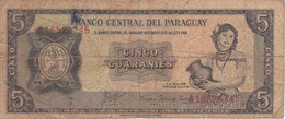 BILLETE DE PARAGUAY DE 5 GUARANIES DEL AÑO 1963 (BANK NOTE) - Paraguay