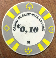 40 SAINT-PAUL-LÈS-DAX CASINO CESAR PALACE JETON DE CASINO DE 0,10 EURO CHIP TOKENS COINS GAMING - Casino