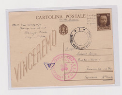 ITALY WW II,1943 Concentration Camp Moniigo Treviso Censored Postal Stationery To Kamenica Croatia - Marcophilia