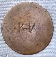 Egypt , Very Rare Counter Stamped King Fuad Coin ..KV..Agouz - Royal / Of Nobility