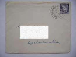 Ireland Cover 1956 SEAN-CHAISLEAN AN BHARRAIGH To Czechoslovakia, Stamp Sword Of Light 5 P. - Brieven En Documenten