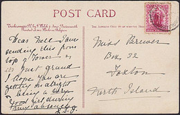 NEW ZEALAND POSTCARD PENNY UNIVERSAL CHRISTCHURCH EXHIBITION POSTMARK - Lettres & Documents