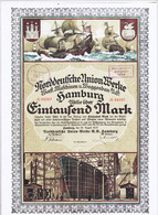 Faksimile / Reprint  -  Norddeutsche Union-Werke Hamburg  -  Nachdruck Vom Wertpapier 1922 - Transportmiddelen